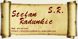 Stefan Radunkić vizit kartica